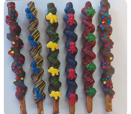 Caramel Wrapped Chocolate Dipped Pretzels